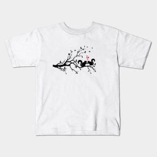 squirrels on tree branch Kids T-Shirt